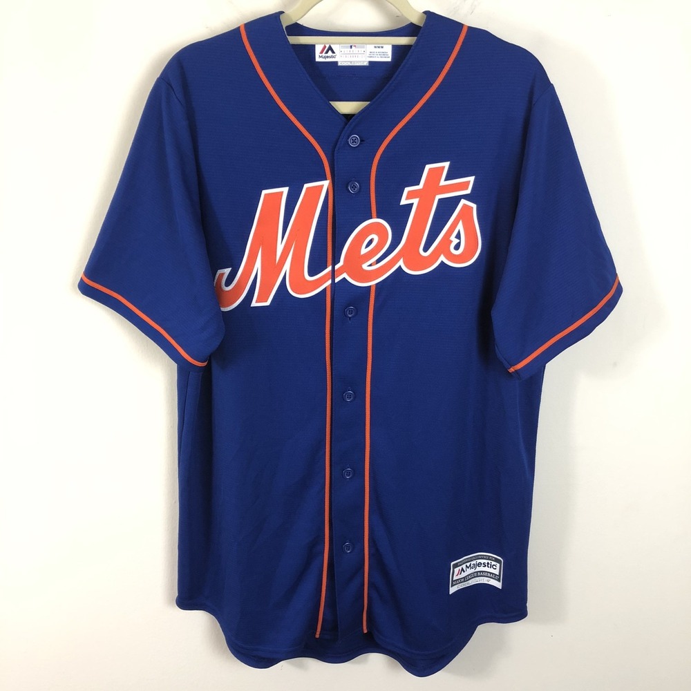 New York Mets Majestic Marcus Stroman #7 Baseball Jersey Men's M Blue Orange MLB